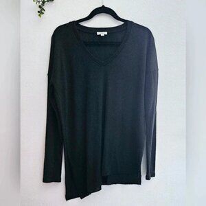 Wilfred  Aritzia Sherbrooke Sweater Asymmetrical Side Slits Black SzM
